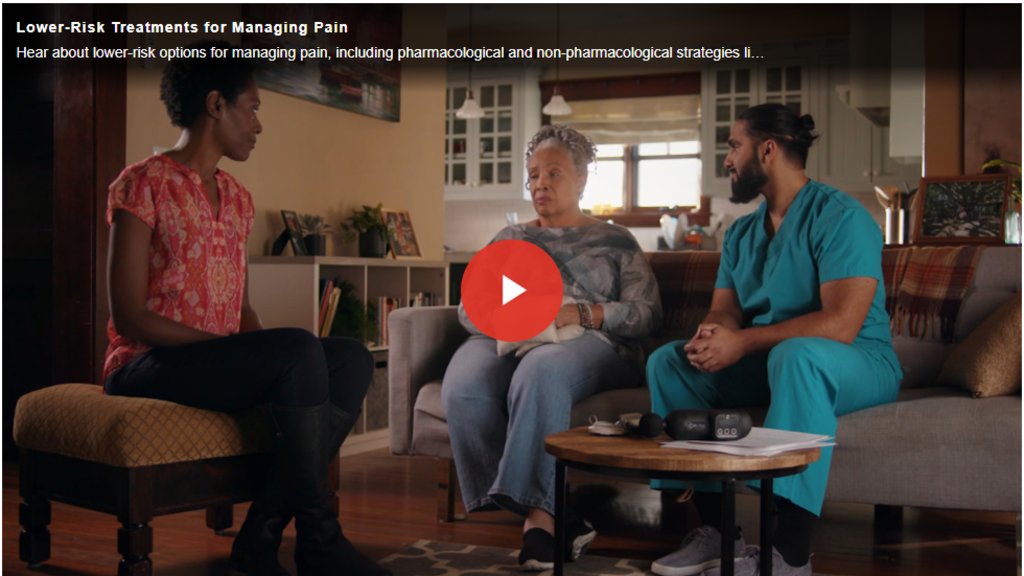Video Image of Lower-Risk Treatments for Managing Pain